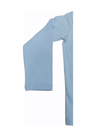 Özdemirli Bebe Basic Düz Bisiklet Yaka Uzun Kollu Likralı Badi Sweat T-shirt Mavi