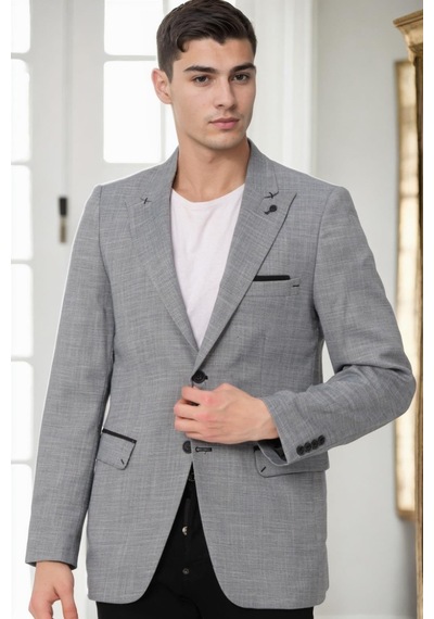 C9058 Dewberry Erkek Ceket-gri-2
