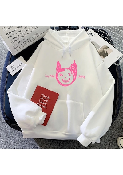 Startmore Beyaz Kıcı Genç Miko Babymiko Sudaderas Para Mujer Beyaz