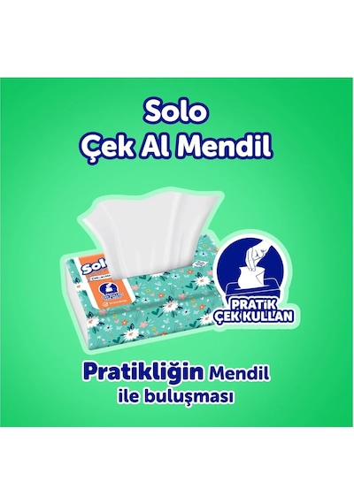 Solo Çek Al Mendil Desenli 150 Li X 2 Paket