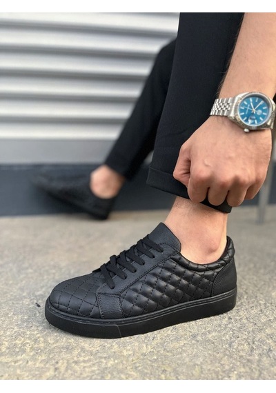 Aymood Jy166 Prestige Bağcıklı Cilt Kapitone Desenli Erkek Günlük Sneaker Ayakkabı Cst - Siyah Aymood Jy166 Prestige Bağcıklı Cilt Kapitone Desenli Erkek Günlük Sneaker Ayakkabı Cst - Siyah