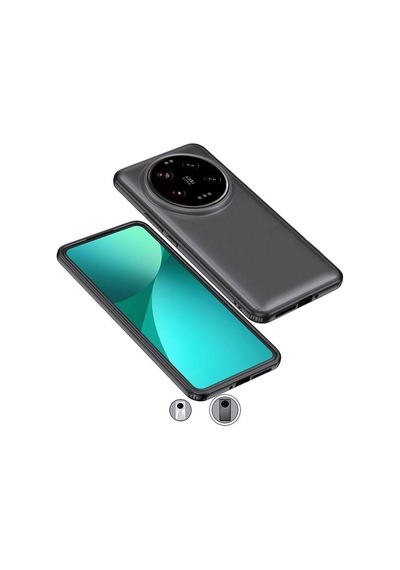 Vendas Xiaomi Mi 14 Ultra Kılıf Zore Volks Kapak + Polymer Nano Ekran Koruyucu Siyah