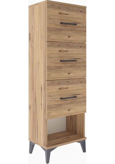 Arges Dolap 3 Çekmeceli 44x30x134 Çam-çam Atlas Çam