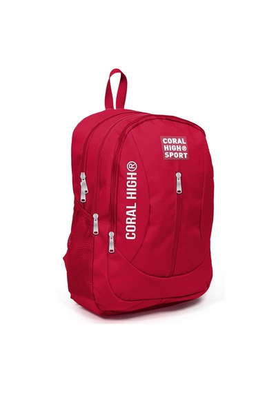 Coral High Kırmızı Sırt Çantası - USB+AUX Soketli 23451