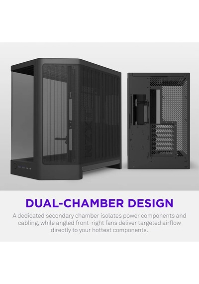 Nzxt H6 Rgb+ Cc-h62fb-p1 Dual-chamber Gaming Mid-tower Pc Kasası