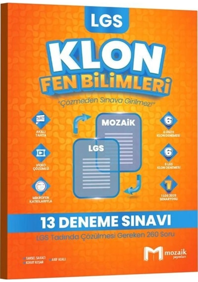 Mozaik Yayınları 8. Sınıf Lgs Fen Bilimleri Klon 13 Deneme