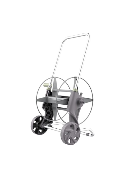 Tekerlekli Hortum Makarası 50 Metre Kapasiteli 1/2" 12,5 Mm Ayarlanabilir Saplı Bahçe Hortum Sarma Arabası
