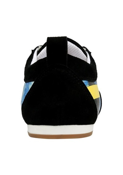 Kadın Vegan Deri Mavi Sneakers - Vincent Van Gogh The Starry Night Tasarım Çok Renkli
