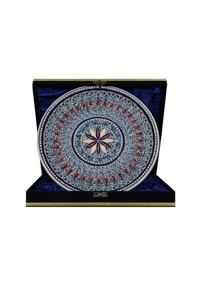 E38 El İşçiliği Çini Tabak 25 Cm - 6681