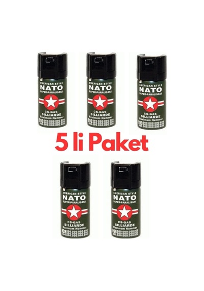 Bıber Özsavunma Gazıı 5 Adet Birden Açık Yeşil -Altın - Beyaz