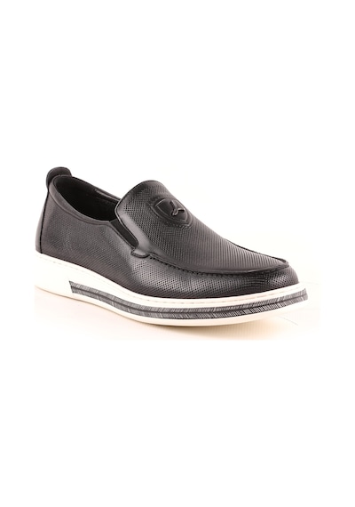 Lbr H1046 Erkek Deri Casual Ayakkabı Lacivert Siyah