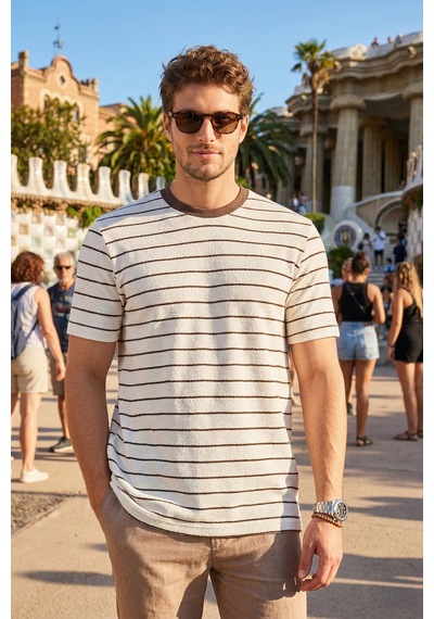 Buratti Erkek T Shirt 5904039 Kahve Kahve