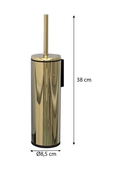 Cigo Duvara Monte Çelik Tuvalet Fırçası - Gold & İç Kısım Siyah-7775 Sarı