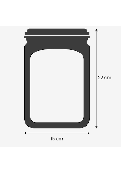 Kavanoz Görünümlü Mikrodalgaya Uygun Tekne Poşeti 10 Adet 15x22 Cm / 700 Ml Ahşap