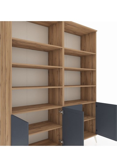 Hyperion Gardrop 10 Raflı 4 Kapaklı 176x44x221 Çam-antrasit/çam Antrasit/çam Hyperion Gardrop 10 Raflı 4 Kapaklı 176x44x221 Çam-antrasit/çam Antrasit/çam
