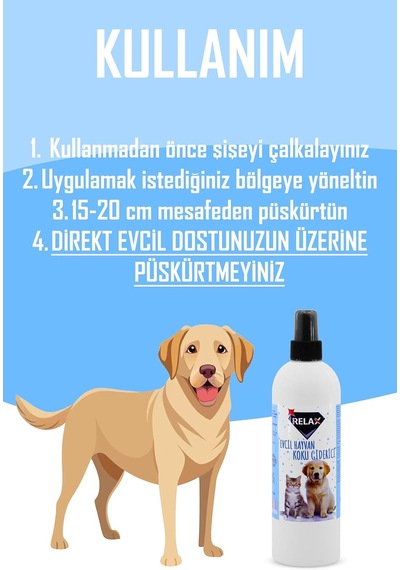 Tr Relax Evcil Hayvan Ve Kötü Koku Giderici Sprey Pet Freş Oda Kokusu Hoş Fresh Kokulu 400 Ml