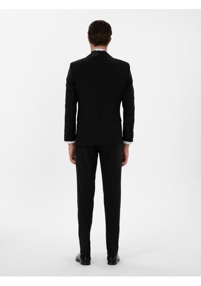 Cacharel Siyah Slim Fit Yün Karışımlı Smokin Dmatlık Cacharel Siyah Slim Fit Yün Karışımlı Smokin Dmatlık