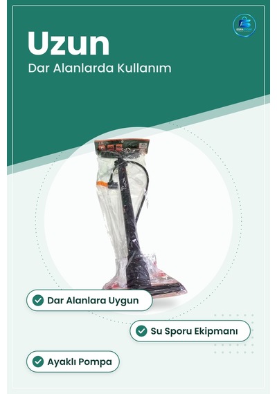 Uzun İran Tipi Ayaklı Şişirme Pompası Su Sporu Ekipmanı Dar Alan