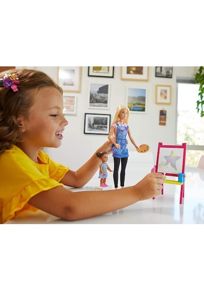 Barbie ve Meslekleri Oyun Setleri Resim Öğretmeni DHB63 - GJM29