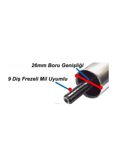 Tırpan Ucu Çapa Aparatı - Tüm Modellere Uygun - 26 Mm 9 Diş