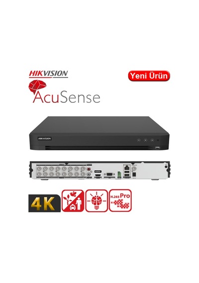 Hıkvısıon İds-7216hqhı-m2/xt 16 Kanal 2xses 1xhdmı 1xvga 2x10tb 8xıp Hd-tvı Hıbrıt Akıllı Kayıt H2