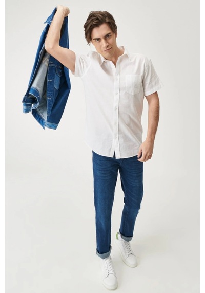 Wrangler Regular Fit Kısa Kollu Beyaz Erkek Gömlek W5j7lo989 001