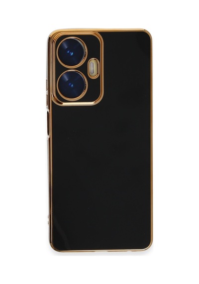 Realme C55 Uyumlu Kılıf Volet Silikon - Siyah