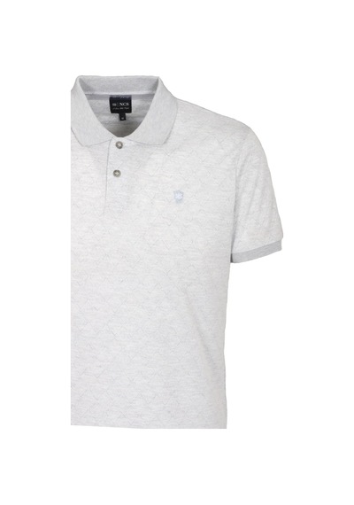Erkek Polo Yaka Tişört Mavi Dokulu Slim Fit Ribanalı Kol T-shirt Ncs Jeans 1250-mavi Mavi