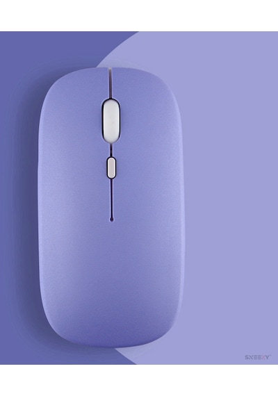 Apple Uyumlu MacBook Şarj Edilebilir Sessiz Mouse Bluetooth + 2.4hz Wifi