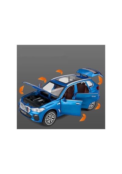 X5 Metal Araba Yeni Model Diecast Suv Işıklı Sesli 16 Cm Tüm Kapılar Açılır Beyaz Beyaz