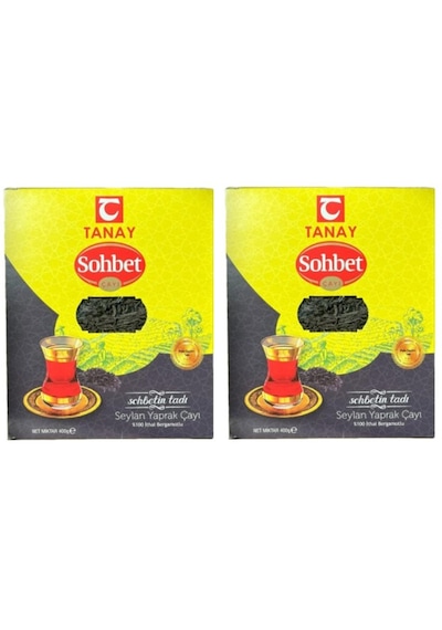 Tanay Sohbet Bergamotlu İthal Seylan Yaprak Çayı 2 x 400 G
