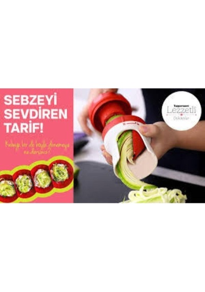 Rende Elektriksiz Sebze Spirali Kırmızı
