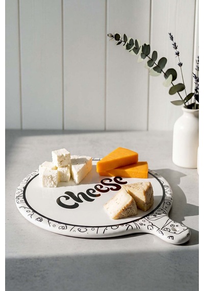 Cheese Keraart Peynir Sunum Tabağı 26 Cm Çok Renkli