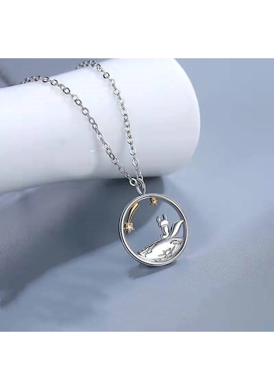 Little Prince Küçük Prens Ve Tilki Best Friends Dostluk Sembolü İkili Kolye Çelik