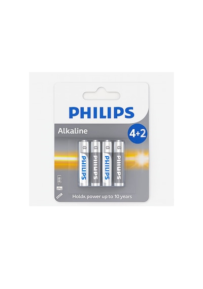 Philips Aaa Alkalin Pil 6&amp Amp 39 Lı Paket 4+2 Kampanyalı Lr03 Mıcro 1.5v