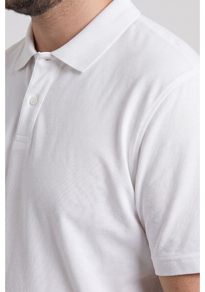 Tommy Life Beyaz Polo Yaka Büyük Beden Battal Erkek T-shirt - 88511