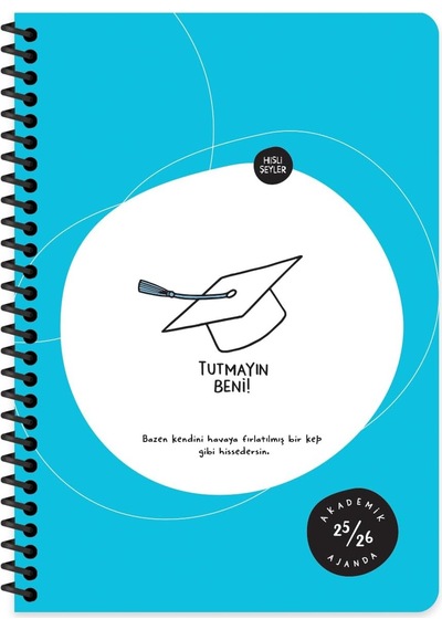 A5 Spiralli Akademik Ajanda - Tutmayın Beni 103 Ivory