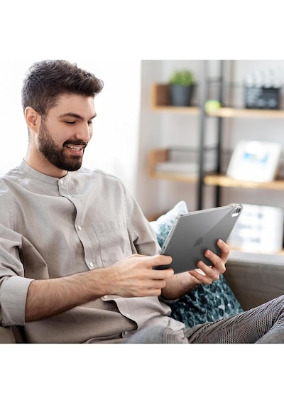 Apple Uyumlu iPad  Air 6 11 Inç 2024 M2 Çip Kılıf Silikon Koruyucu + Ekran Koruyucu + Kalem Kılıf