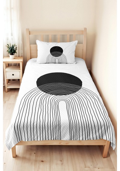 Siyah Geometrik Genç Odası Tek Kişilik Pike Takımı - Modern Çizgili 160x220 Cm Kapitone Yatak Örtüsü Kremamsı Kabuğu Pususu Siyah Geometrik Genç Odası Tek Kişilik Pike Takımı - Modern Çizgili 160x220 Cm Kapitone Yatak Örtüsü Kremamsı Kabuğu Pususu