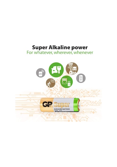Batteries Gp23a Süper Alkalin 23a/mn21/v23ga Boy Pil, 12 Volt, 5'li Kart, Bakır/beyaz/yeşil