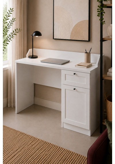 Home Alya Çalışma Masası 120x75x65 Cm Beyaz Modern Tasarım Beyaz - 914417191 Beyaz