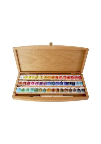 St Petersburg White Nights Tam Tablet Suluboya 48 Renk Ahşap Kutu