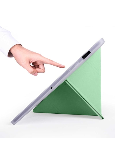 Samsung Galaxy Uyumlu Tab S6 Lite Sm-p610 10.4" Kılıf Kalem Bölmeli Standlı Katlanabilir Kalemlikli Silikon Kılıf