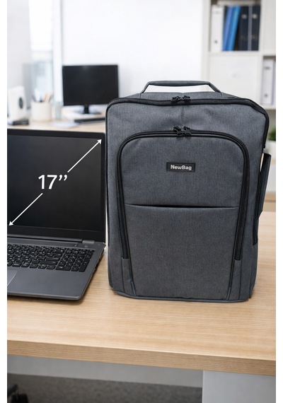 Laptop Notebook Sırt Ve El Çantası - 17 Inç Gri