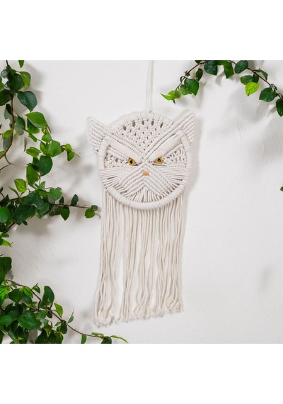 Göksel Bekçi Baykuş Temalı Makrome Düş Kapanı Dream Catcher