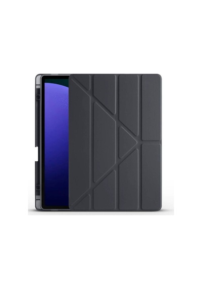 Galaxy Tab S9 Fe Plus Kılıf Zore Tri Folding Kalem Bölmeli Standlı Kılıf Kapaklı Kılıf