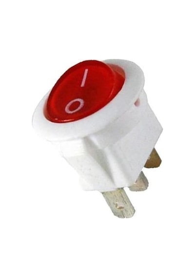 Sanec Ic-131b Yuvarlak Işıklı Anahtar On-off 3p Beyaz Kasa