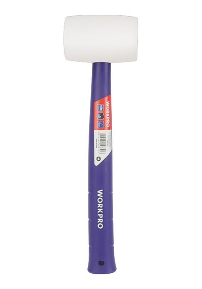 Workpro Wp241040 57mm 450gr Pvc Pp Saplı Beyaz Kauçuk Tokmak