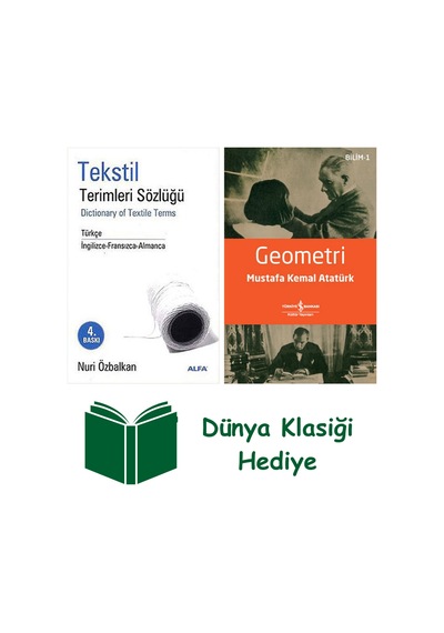 Tekstil Terimleri Sözlüğü Ciltli + Geometri + Dünya Klasiği Hediye