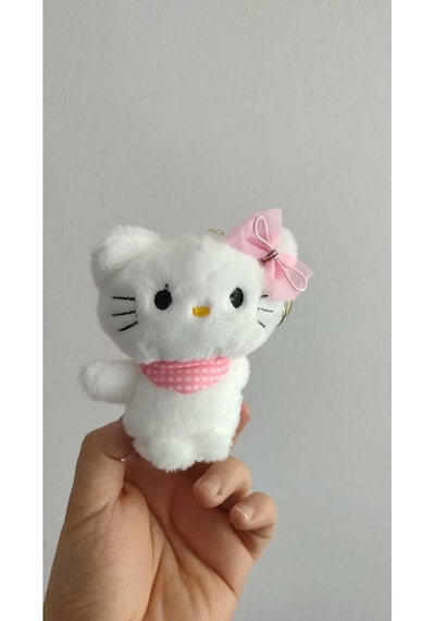 Hello Kitty Kuyruklu Peluş Anahtarlık Çanta Aksesuar Boyut:12cm